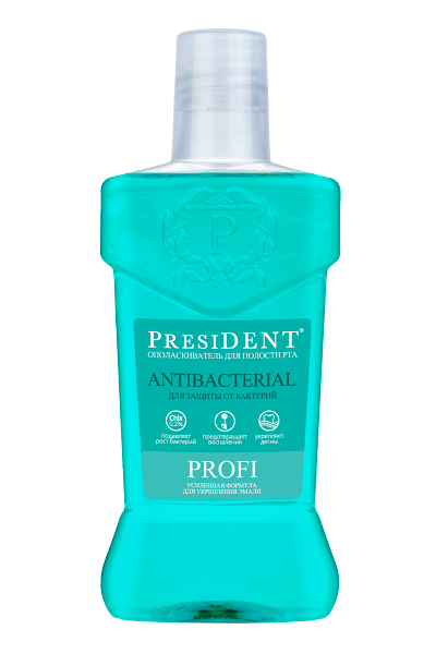 Ополаскиватель для полости рта President Profi Antibacterial 250 мл 