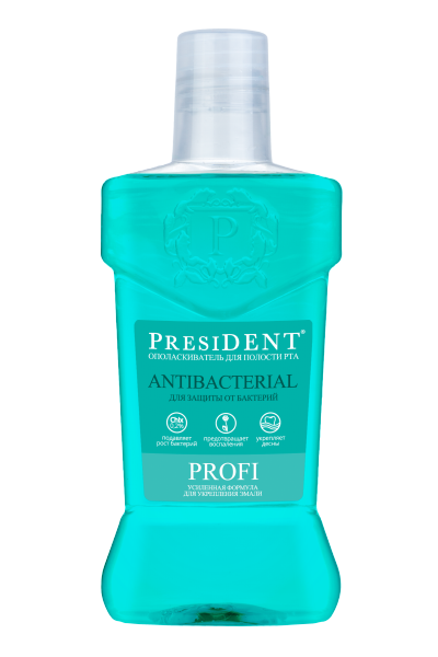 

Ополаскиватель для полости рта President Profi Antibacterial 250 мл