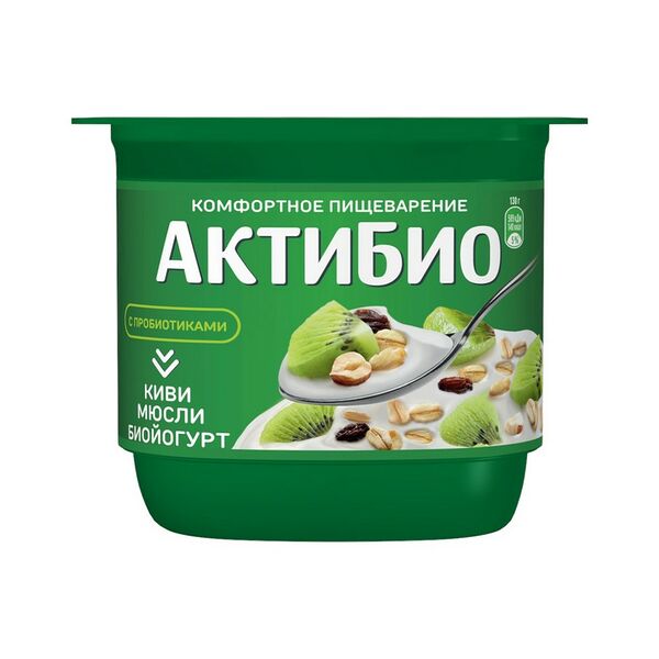 Биойогурт АктиБио киви и мюсли 3% 130г