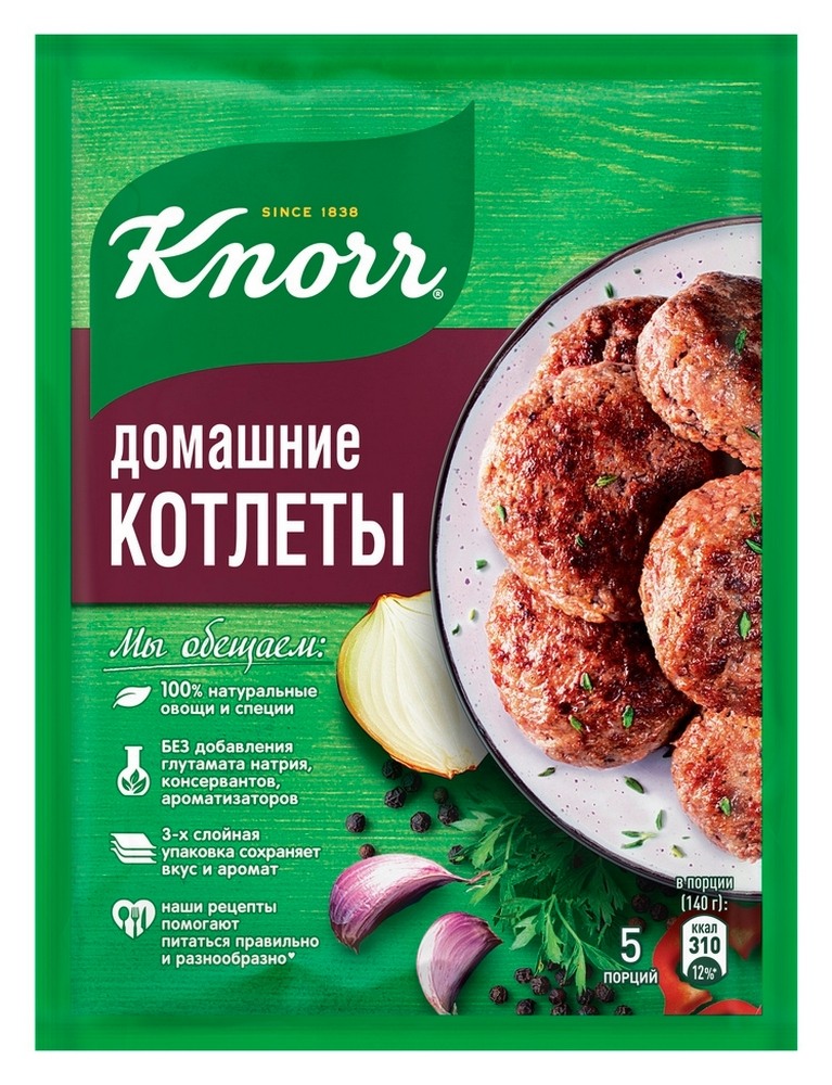 

Приправа Knorr На Второе Домашние котлеты 44 г