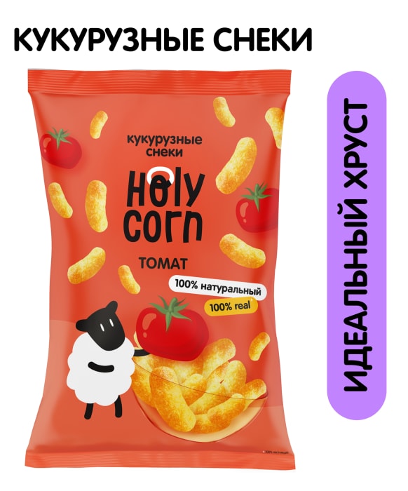 

Кукурузные снеки Holy Corn со вкусом томата 50 г