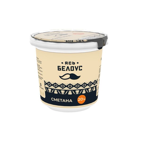 Сметана 20% п/стак 350г Слуцкий СК