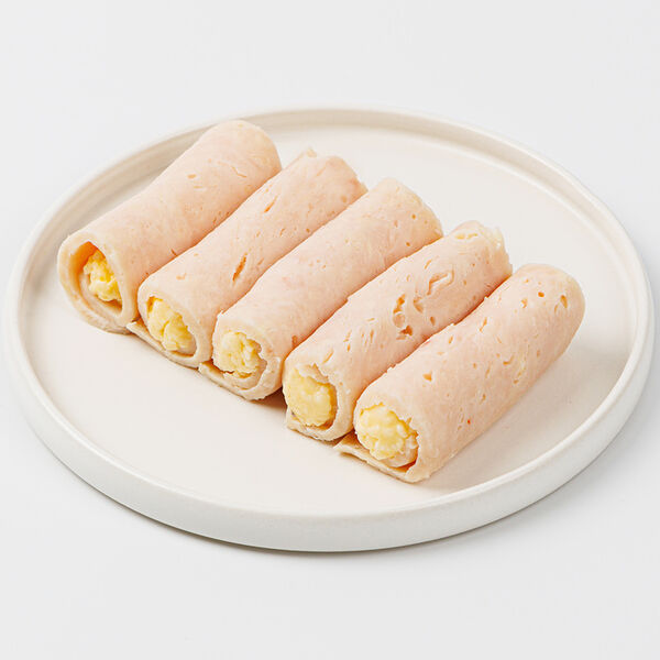 Рулетики из куриной ветчины с сыром 150 г