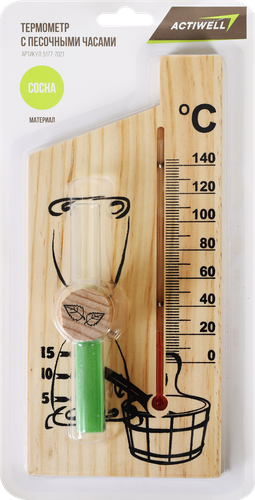 

Термометр для бани, с песочными часами, Арт. 5177-7021