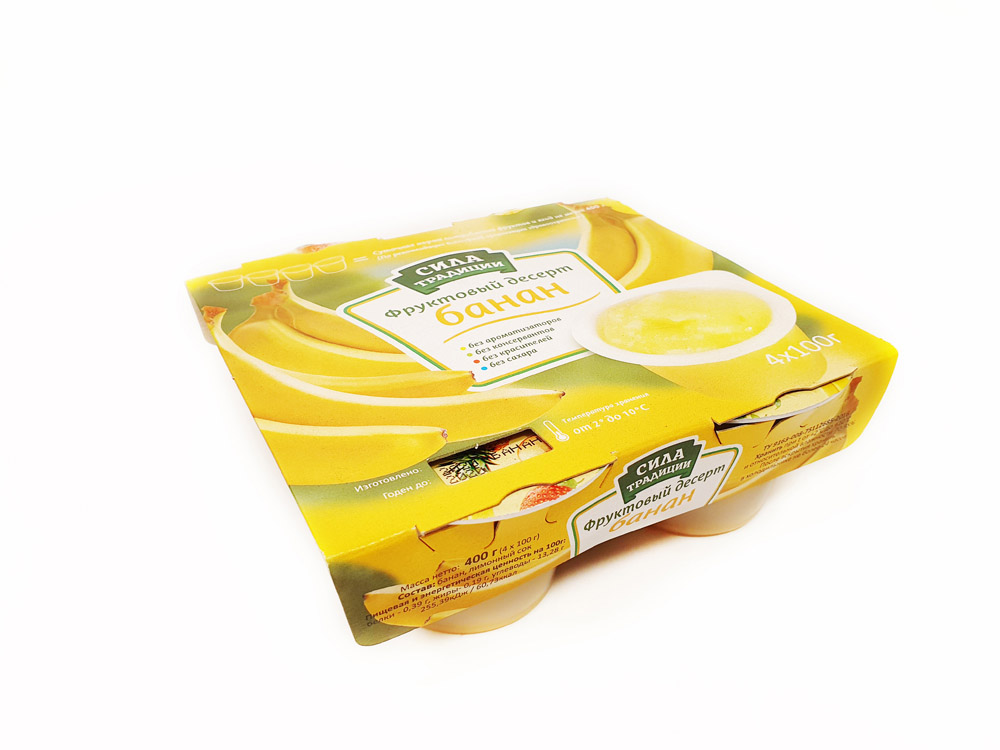 

Фруктовый десерт Сила традиции Банан 4 х 100 г