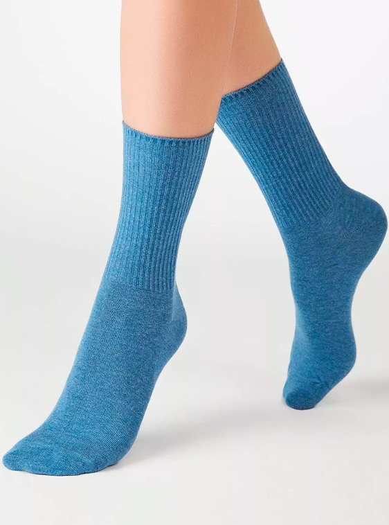 

Носки женские MINIMI Cotone 1203 р. 39–41, синий меланж, Арт. 230657/94