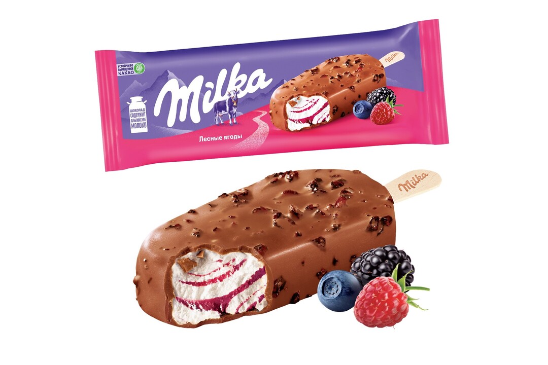 

Мороженое сливочное Milka Лесные ягоды 64 г