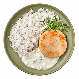 Котлета жареная из судака и креветок с рисом Шеф Перекрёсток, 270г