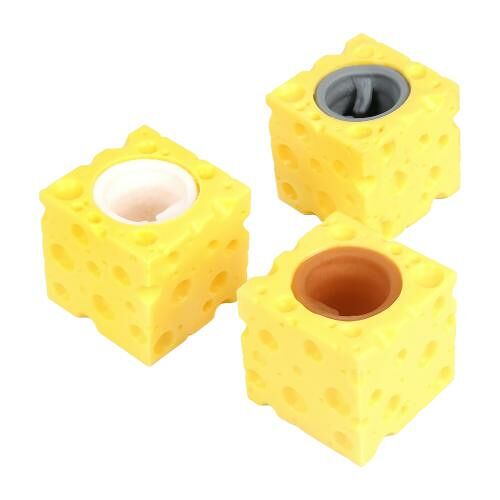 Антистресс жмялка мышка в сыре SQ-12, 1шт, в ассортименте