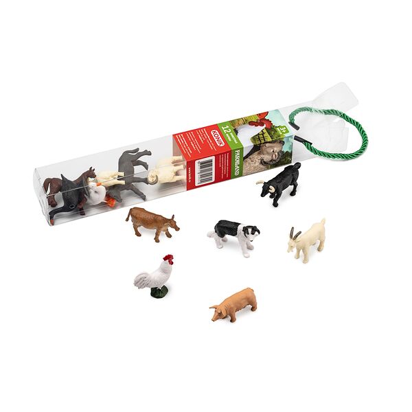 Набор мини-фигурок KONIK Farmland животные фермы 3+, 12 шт. туба, Гонконг (Китай)