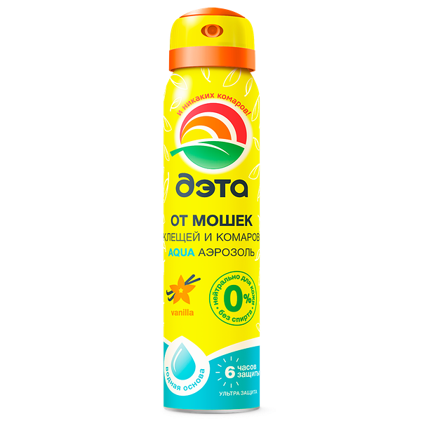 Аэрозоль Дэта Aqua от мошек, клещей и комаров 100 мл