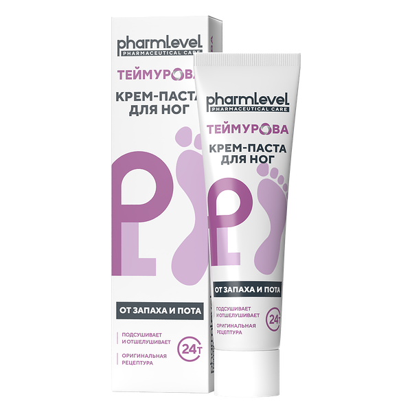 Крем-паста Pharmlevel Теймурова для ног от запаха и пота 50 г