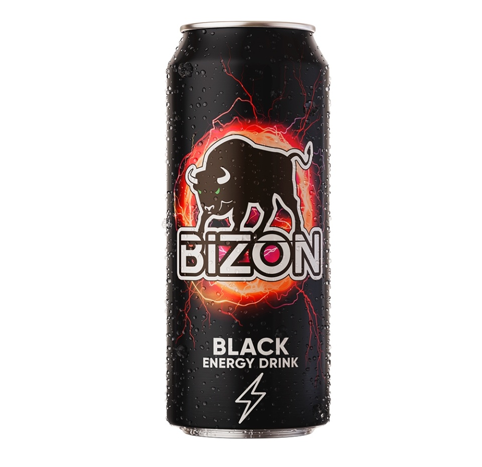 

Напиток безалкогольный газированный BIZON Black энергетический тонизирующий 0.45 л, Россия