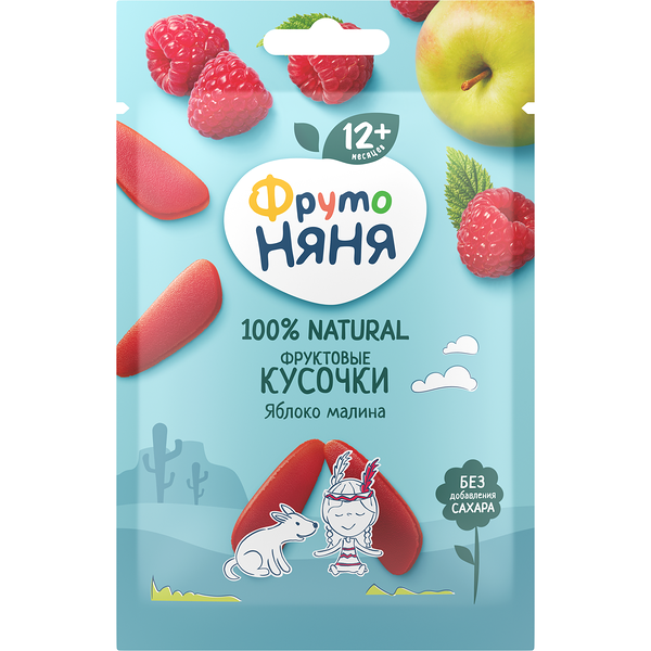 Фруктовые кусочки ФрутоНяня яблоко-малина 15 г