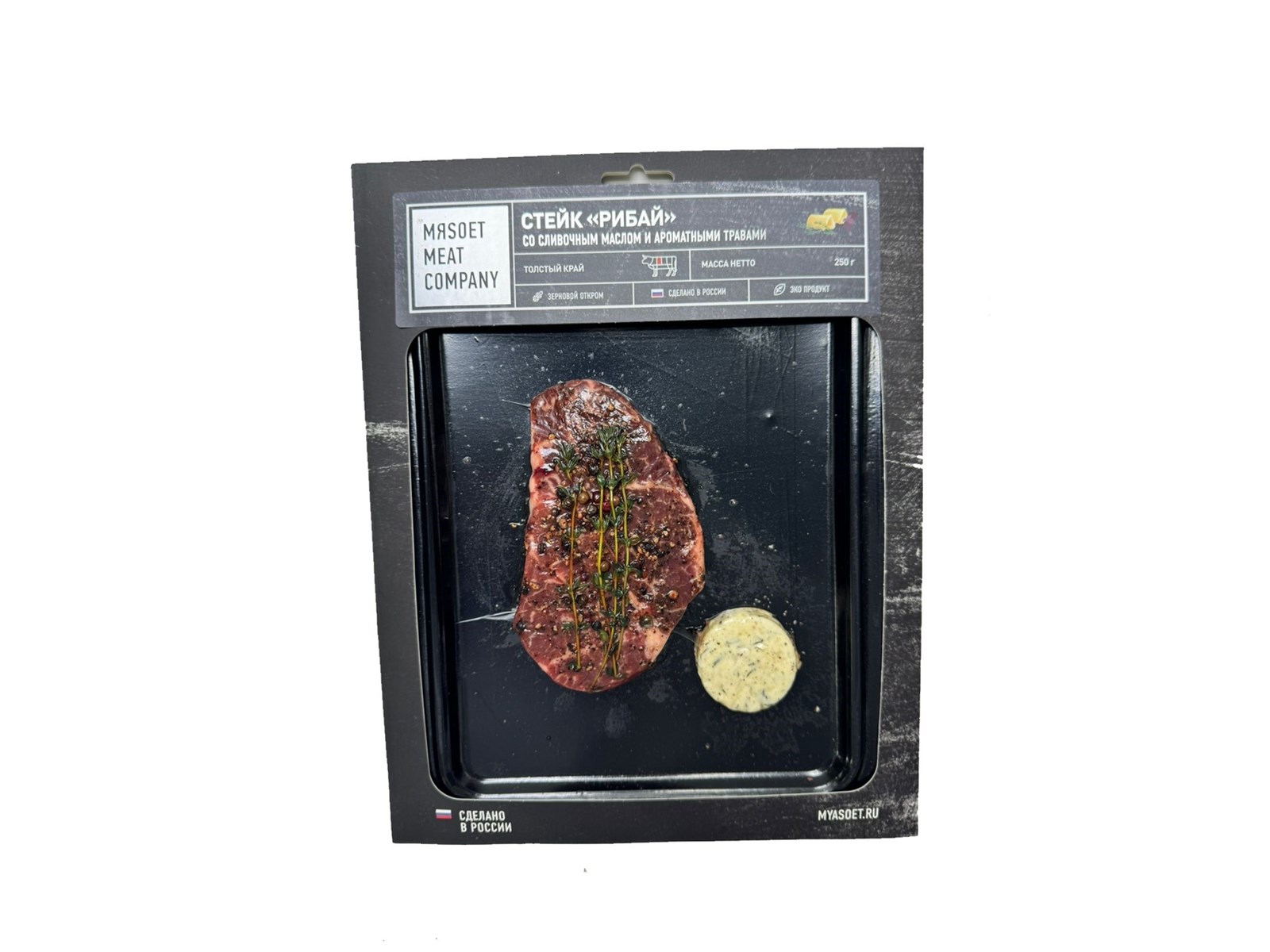 

Стейк Mяsoet Meat Company Рибай в сливочном масле и травах охлажденный 250 г