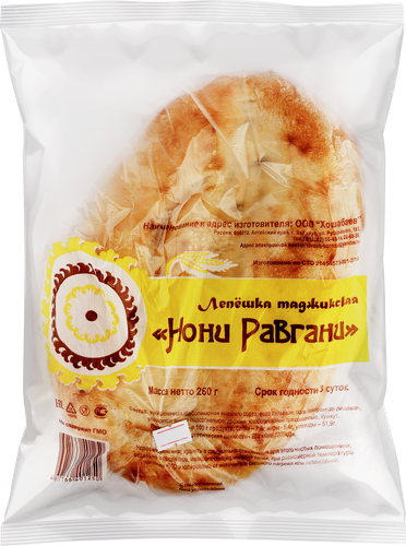 

Лепёшка Хошабаев Таджикская Нони Равгани 260 г