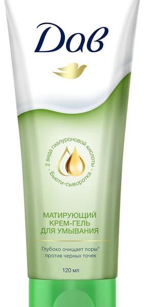 Крем-гель для умывания Дав Матирующий от черных точек и для очищения пор 120мл