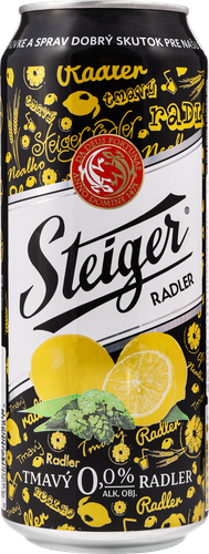 

Напиток пивной безалкогольный темный Steiger Radler Лимон фильтрованный осветленный не более 0.5% 0.5 л