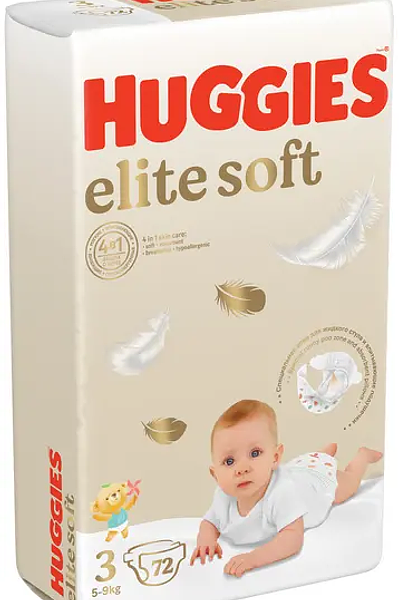 Подгузники Huggies Elite Soft 72 шт