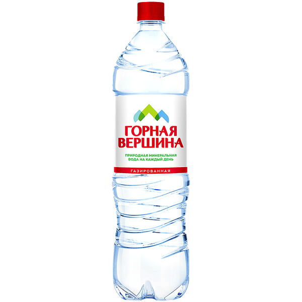 Вода Горная вершина минеральная газированная 1.5 л
