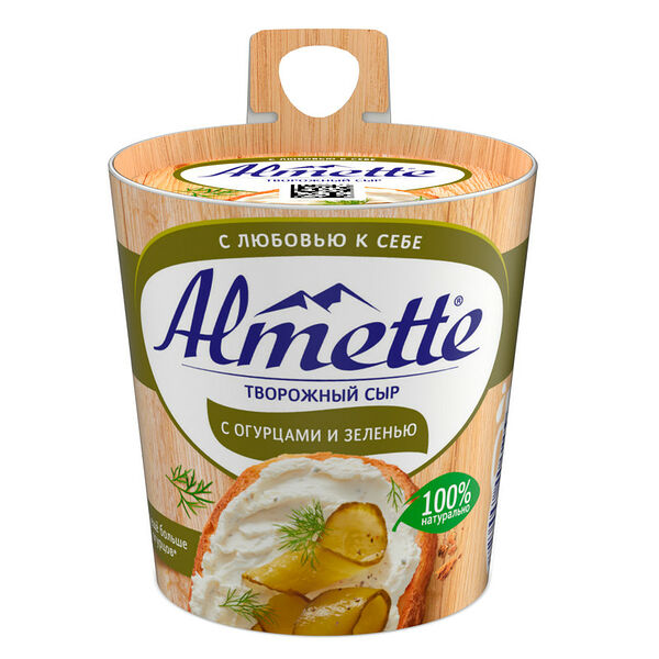 Сыр творожный Almette с огурцами и зеленью, 60%, 150г