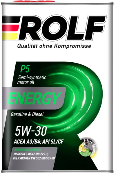 

Моторное масло Rolf Energy 5W-30 A3/B4 SL/CF 4 л