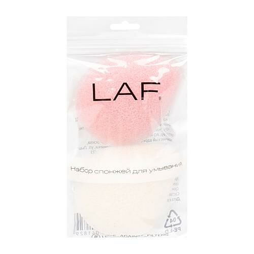 Набор спонжей LAF конжаковых для умывания 2 шт