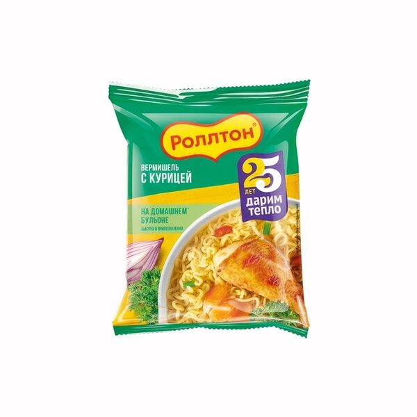 Вермишель Роллтон на домашнем бульоне курица в ассортименте 60 г