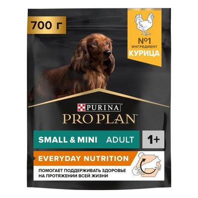 Сухой корм Про План (Pro Plan) Ежедневное питание (Everyday Nutrition) для взрослых собак мелких и карликовых пород с курицей 700 г