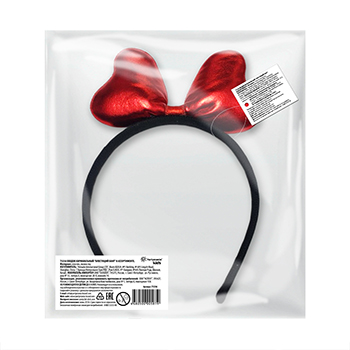 

Декоративное украшение Ободок карнавальный Блестящий бант Partymania в ассортименте, Китай