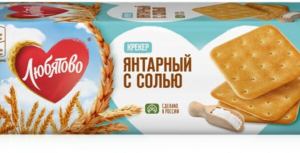Крекер Любятово Янтарный с солью 204г