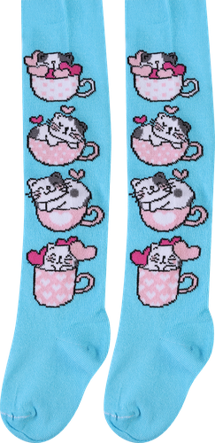 

Колготки детские Inwin размер 86–140 котики в кружке голубые