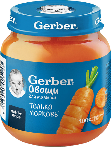 

Пюре овощное Gerber Морковь с 4 месяцев 125 г