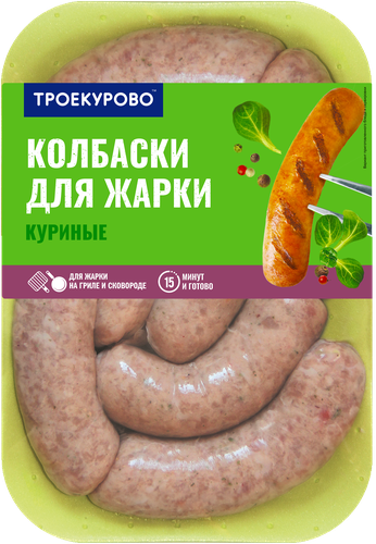 

Колбаски куриные Троекурово для жарки, 500 г