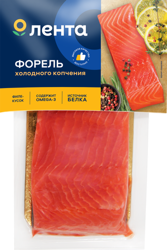 

Форель холодного копчения Лента филе-кусок