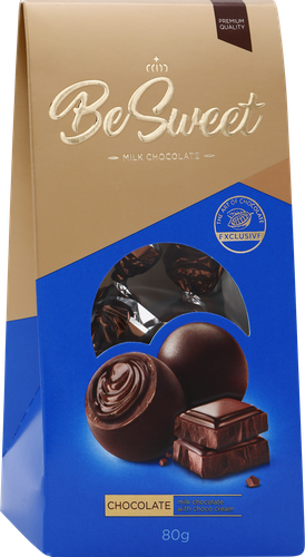 

Конфеты BeSweet из молочного шоколада с шоколадной начинкой