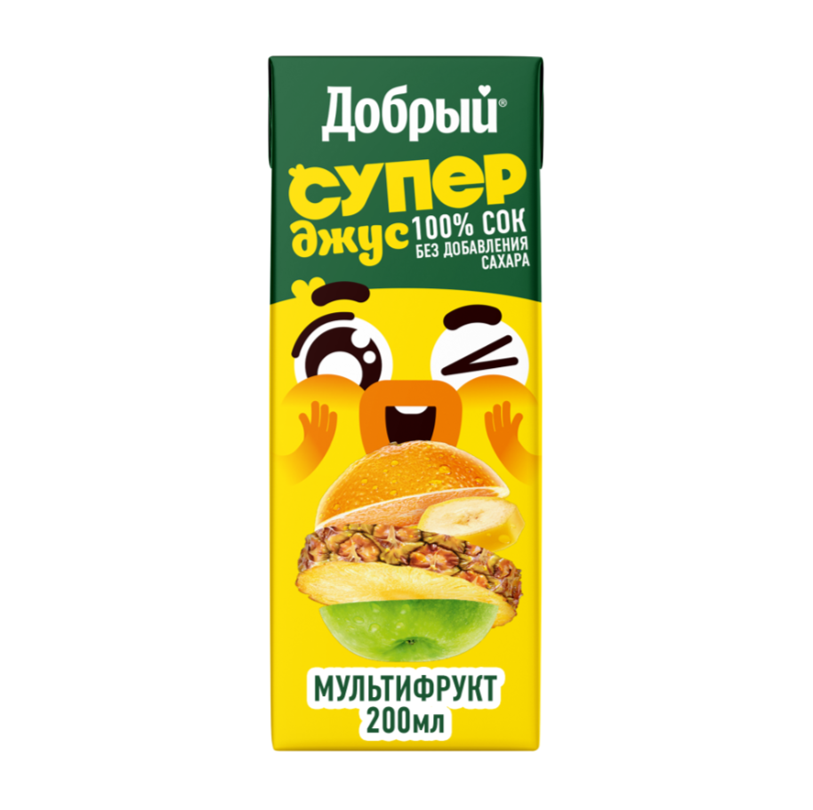 

Сок Добрый Active kid мультифруктовый 200 мл