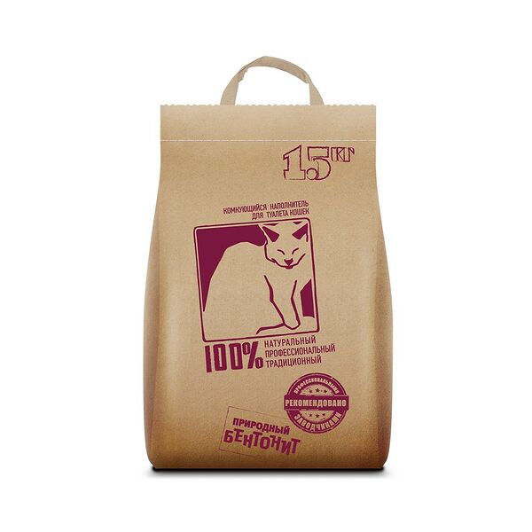 Наполнитель бентонитовый для кошачьего туалета Pi-Pi-Bent Лидинг комкующийся, 36 л