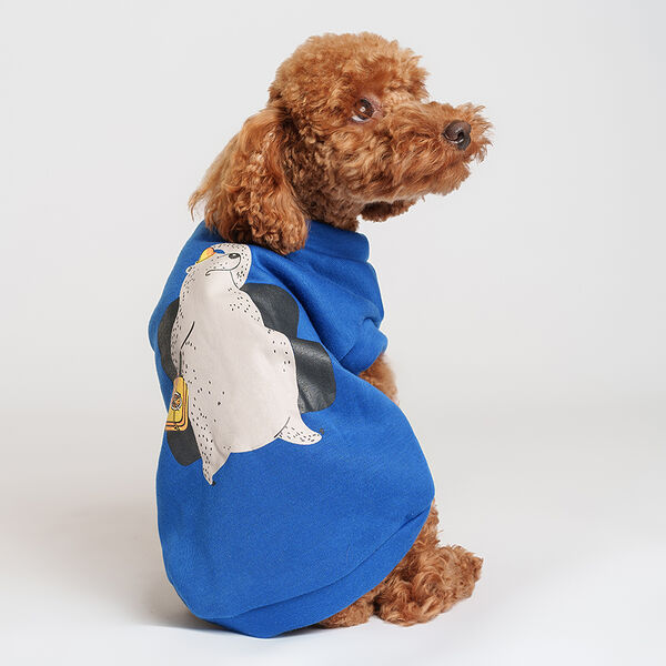 Толстовка Petmax синяя с медведем XL