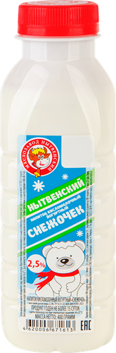 

Снежочек Маслозавод Нытвенский йогуртовый напиток сладкий 2.5% 400 г