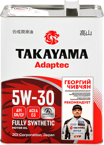 Масло моторное синтетическое Takayama SAE 5W-30 API SN/СF 4 л