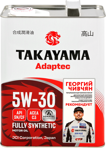 

Масло моторное синтетическое Takayama SAE 5W-30 API SN/СF 4 л