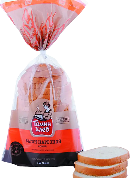 Батон Томин хлеб Нарезной новый 340 г