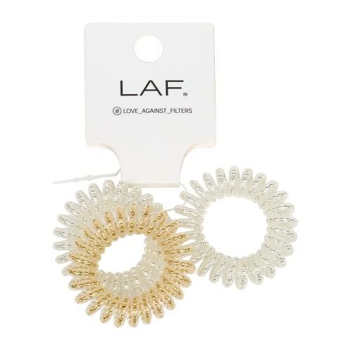 Резинки для волос Laf пружинки, золото/серебро, 3 шт.