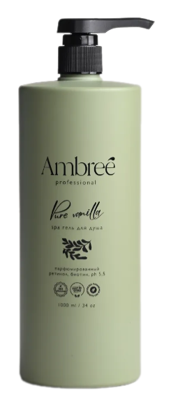 Гель для душа Ambree Professional Pure Vanilla увлажняющий парфюмированный, 1 л