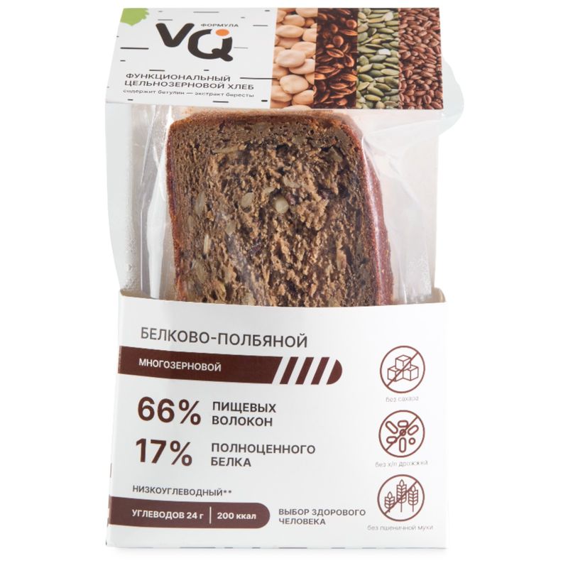 

Хлеб белково-полбяной VQ Формула Многозерновой нарезка 250 г