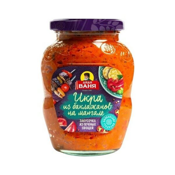 Закусочка Икра из баклажанов на мангале 370г стеклобанка