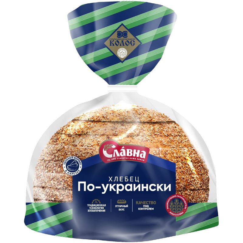 

Хлеб Колос Хлебец по-украински в нарезке