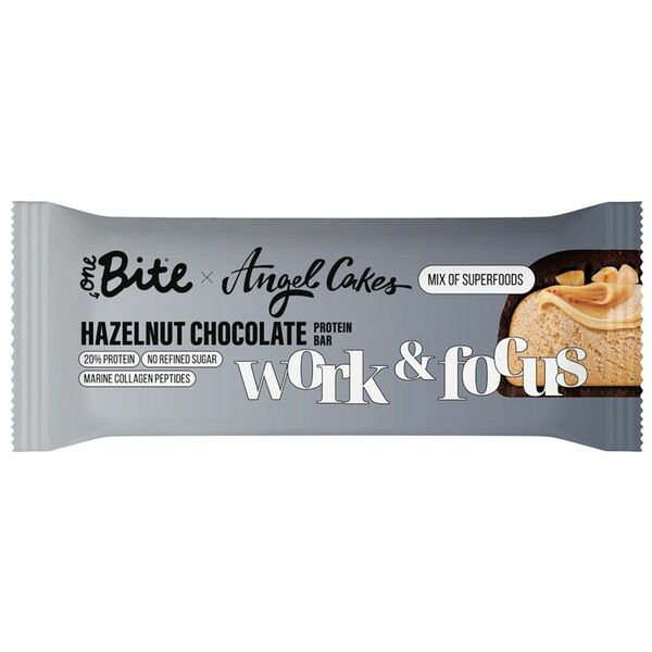 Батончик One Bite Суперфуд Лесной орех и Шоколад протеиновый глазированный, 50 г