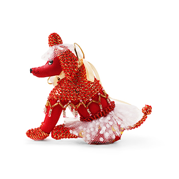 

Игрушка для елки Пудель бисерный Кукольная мастерская на Ланском, Россия